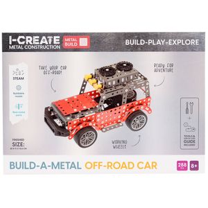 iCreate Build Your Own Metal Off-Road Car Kit - 288 Piece Set