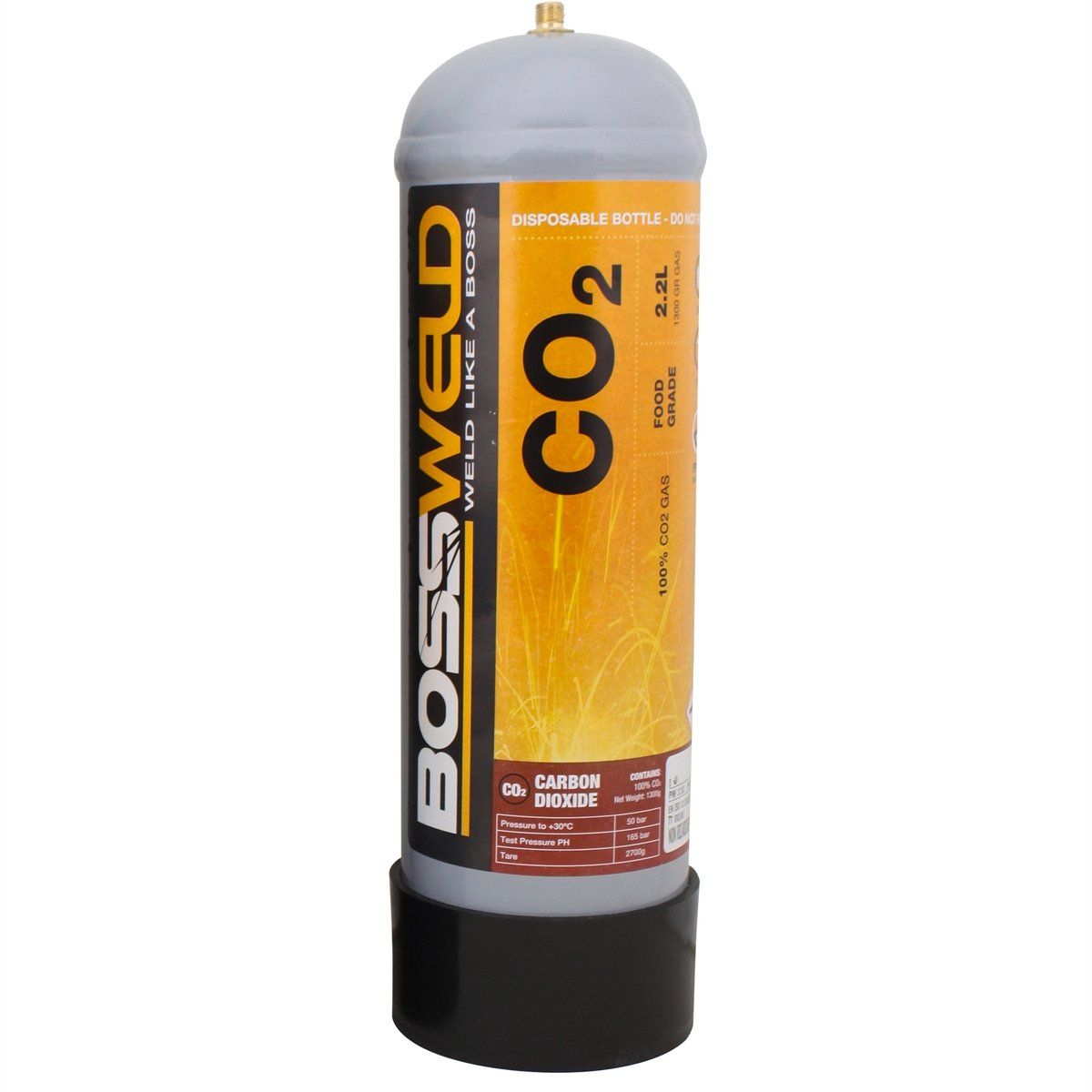 Bossweld 2.2L Pure CO2 Disposable Gas Bottle Bunnings Australia