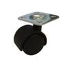 Move It 30mm Hooded Plate Furniture Castor - 2 Pack
