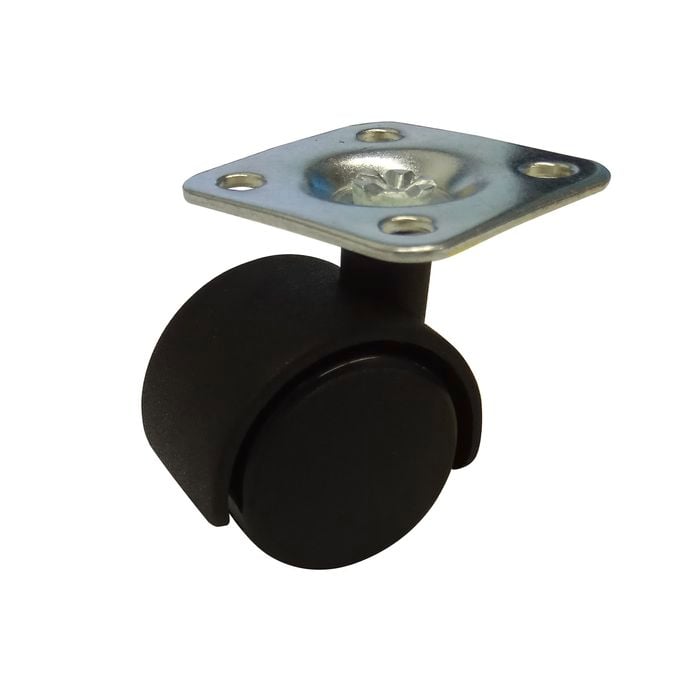 Move It 30mm Hooded Plate Furniture Castor - 2 Pack