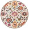 The Rug Connection Garden 208 Off White 150x150cm - Small Round Transitional Pet Friendly Indoor Rug