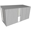 Build-a-Shed 1.5 x 3.7 x 2m Single Sliding Side Door Skillion Shed - Zinc