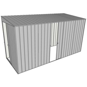 Build-a-Shed 1.5 x 3.7 x 2m Single Sliding Side Door Skillion Shed - Zinc