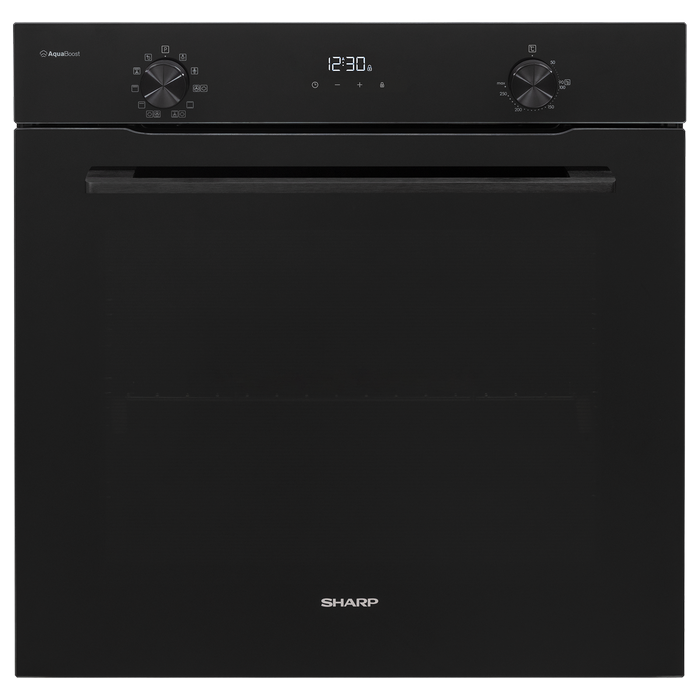 Sharp 60cm Black Multifunction Built-In Oven With AquaBoost