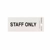 Sandleford 100 x 50mm Staff Only Silver Self Adhesive Sign