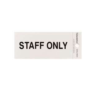 Sandleford 100 x 50mm Staff Only Silver Self Adhesive Sign