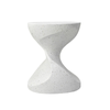 P&P White Twisted Hourglass Speckled Side Table Or Stool