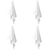 4PK Linen House Aria Cotton/Bamboo Face Washer 33x33cm - White
