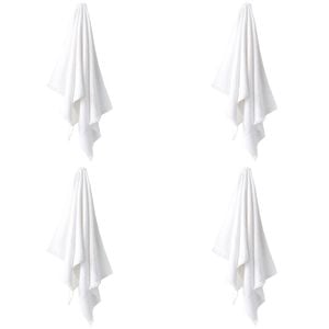 4PK Linen House Aria Cotton/Bamboo Face Washer 33x33cm - White