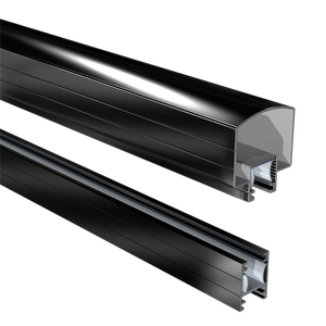 PEAK Aluminium Balustrade 1800mm Black Deck Hand And Base Rail