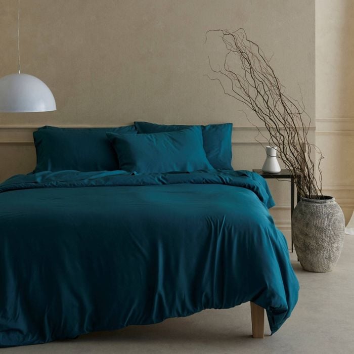 Bedding Co. Organic Bamboo Quilt Cover Set 350TC Emerald Green King Single