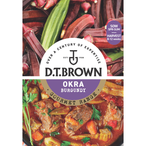 D.T. Brown Okra Burgundy Vegetable Seeds