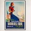 Galrie Vintage 1939 See The World's Fair New York Travel Poster Timeless Charm Artwork, Black Frame, A0 84 x 119cm (33 x 47inch)