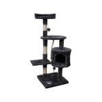 Furtastic 135cm Cat Tree Scratching Post - Dark Grey