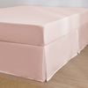 Dreamaker Superfine Washed Microfibre Pleated Valance Blush Pink King Single Bed