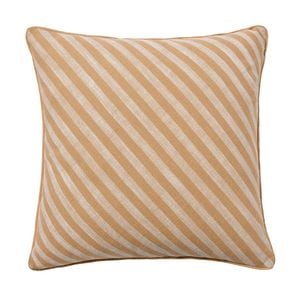 Cadence & Co. Oscar Faux Linen Striped Cushion Natural