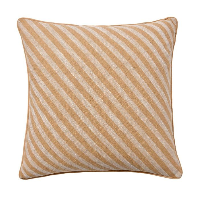 Cadence & Co. Oscar Faux Linen Striped Cushion Natural