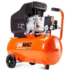 UNIMAC 24L Portable Electric 2HP Air Compressor, Direct Drive, for Airtools Tyre Inflation