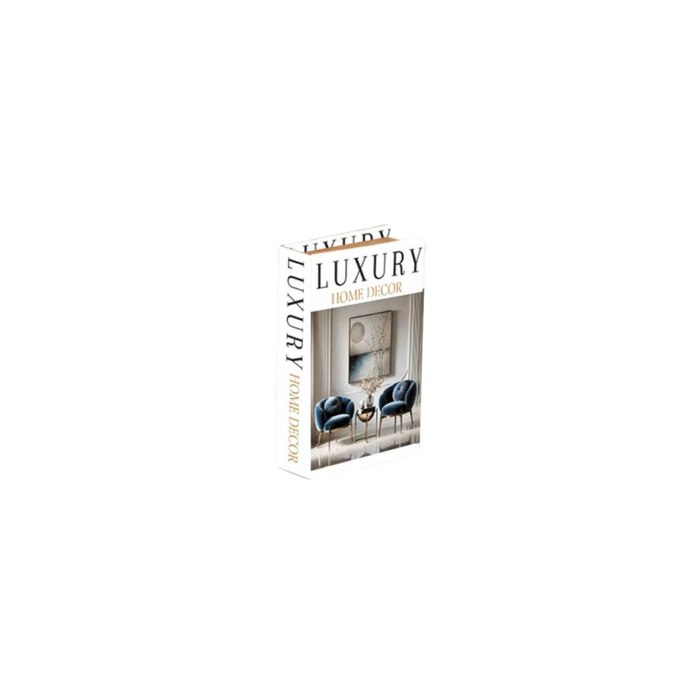 Elegant Collections Luxe Home Small Faux Décor Table Book Storage Box