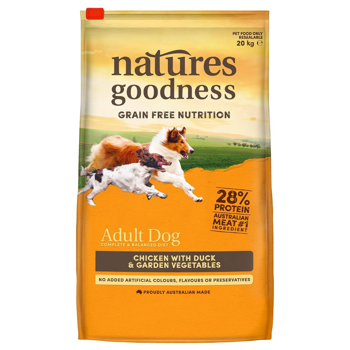 Natures goodness dog food 20kg sales