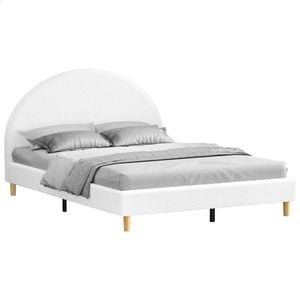 ALFORDSON Bed Frame Arched Base White King