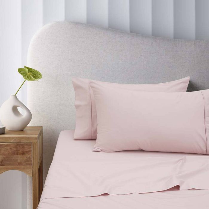 Accessorize Bedroom Collection Bamboo Cotton Sheet Set Blush