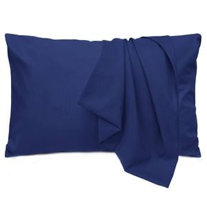 LINENOVA 2PCS Hotel Quality Premium Mircrofiber Pillowcases - Queen , Navy