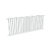ProtectorAl 1201 - 2399 x 0900mm Pearl White Aluminium Garden Fence Panel Flat Top
