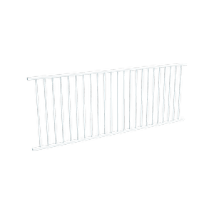 ProtectorAl 1201 - 2399 x 0900mm Pearl White Aluminium Garden Fence Panel Flat Top