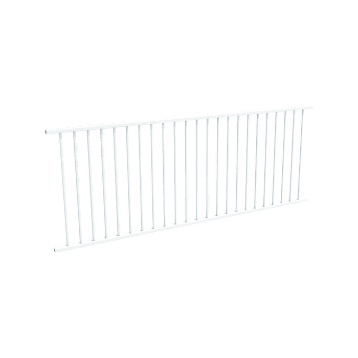 ProtectorAl 1201 - 2399 x 0900mm Pearl White Aluminium Garden Fence Panel Flat Top