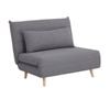 Bishop 1 Seater Sofa Futon Bed Love Seat Fabric Lounge Couch Light Charcoal
