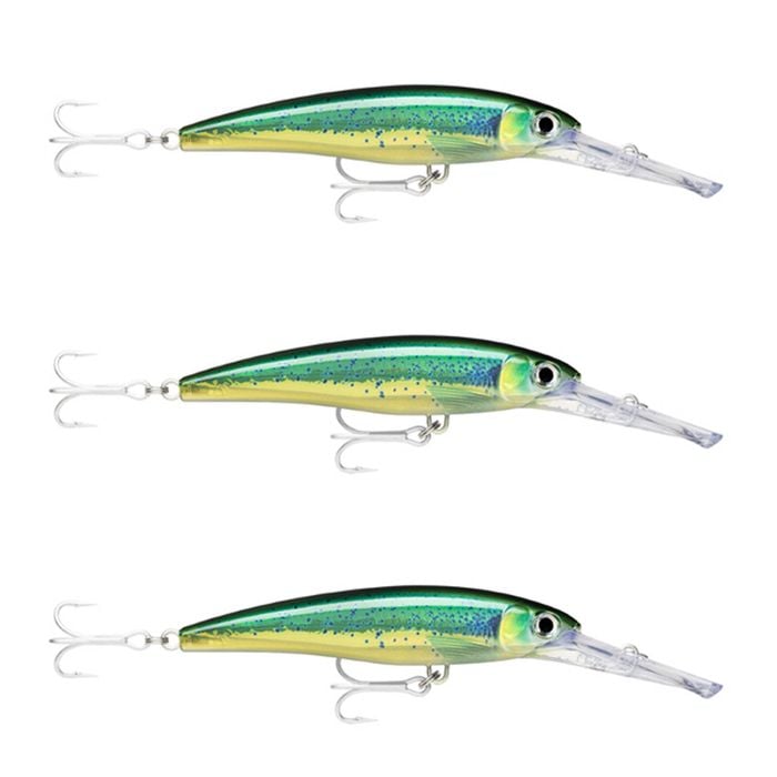 3x Rapala 18cm X Rap Magnum 40 Deep Diving Trolling Lures - HD Dorado