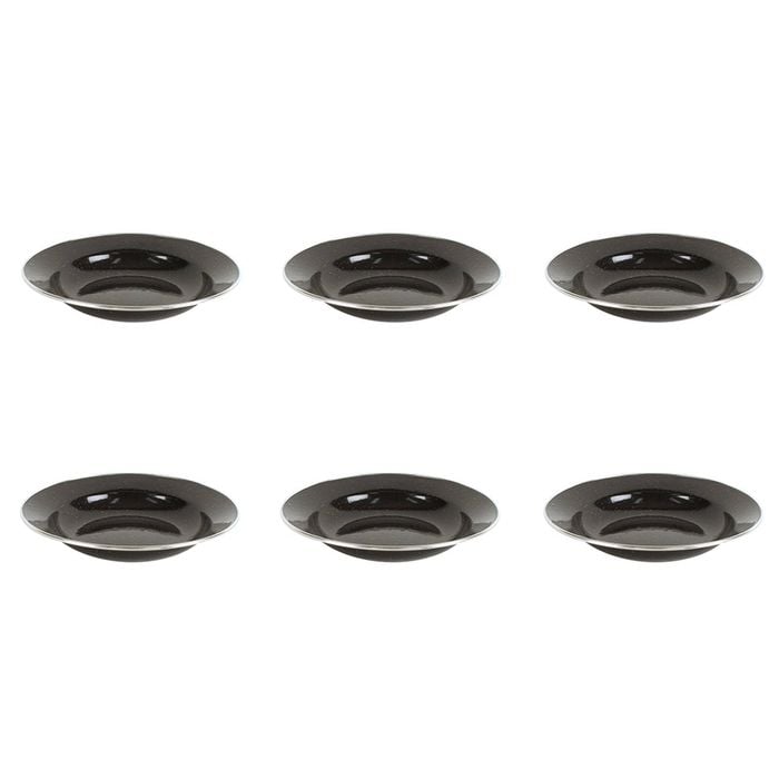 6PK Wildtrak Premium Enamel Soup Plate Glassware Outdoor Camping 22x22x4cm