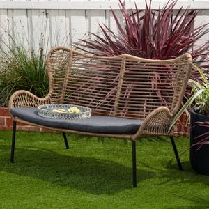 Mimosa Butterfly Wicker Bench Seat