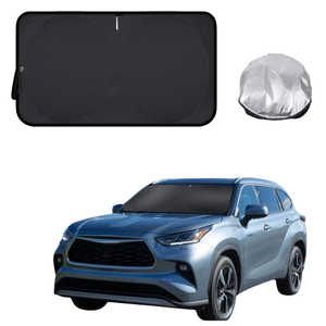 Front Windscreen Sun Shade for Toyota Kluger 2021 - Current (XU70) - Standard 150 x 85 cm - Black