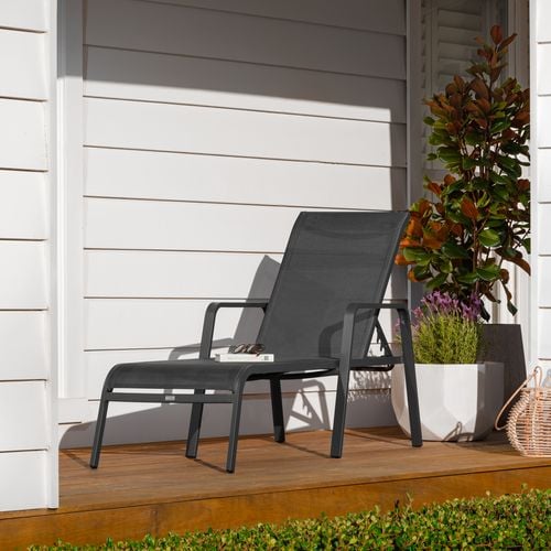 Marquee Sling Steel Sun Lounger Bunnings Australia