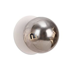 Lexi Lighting Odessa Molten Ripple Glass Led Wall Light With White Base - Warm White/large