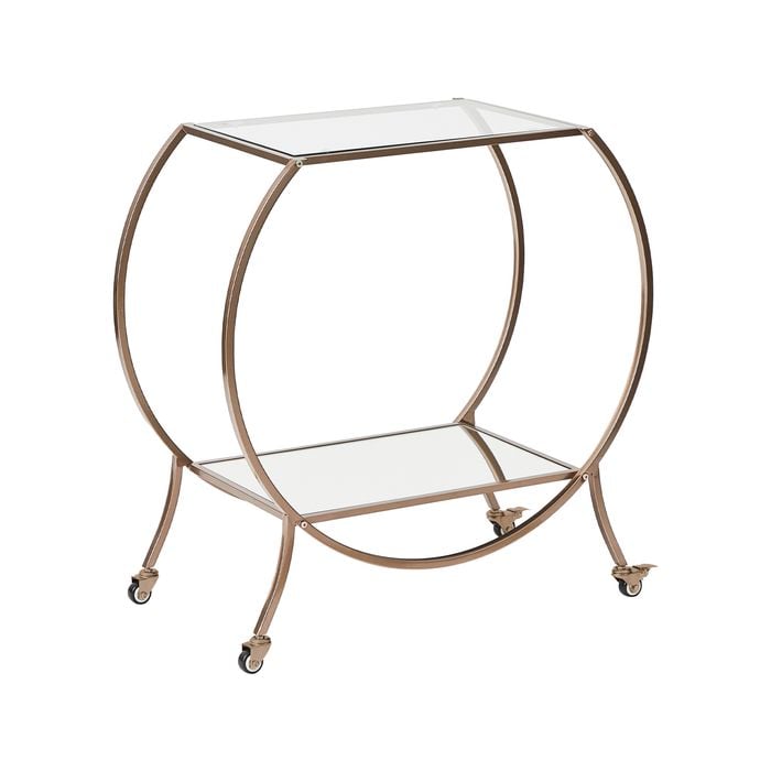 Cooper & Co. Oliver 86cm Steel Arch Bar Cart Brass
