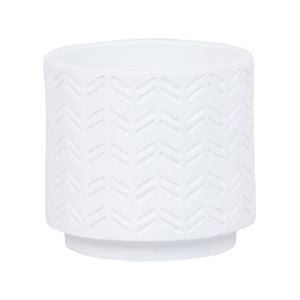 18 x 17cm White Dash Ceramic Pot - 180mm
