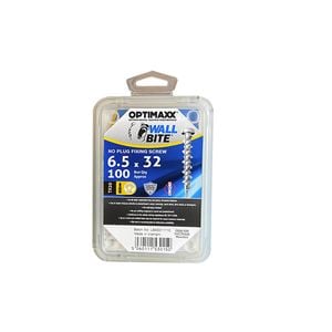 Optimaxx 6.5 x 32 Silver WallBite Masonry Screw - 100 Pack