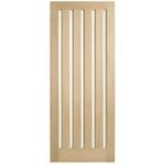 Corinthian 2040 x 820 x 40mm Entrance Door Blonde Oak Translucent Glass AWO5VG