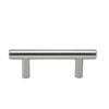 Prestige 64mm Pull Brushed Nickel Round T Handle - 64mm