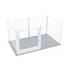 P&P Silver Clear Acrylic Pet Fence With Door And Safety Lock Design