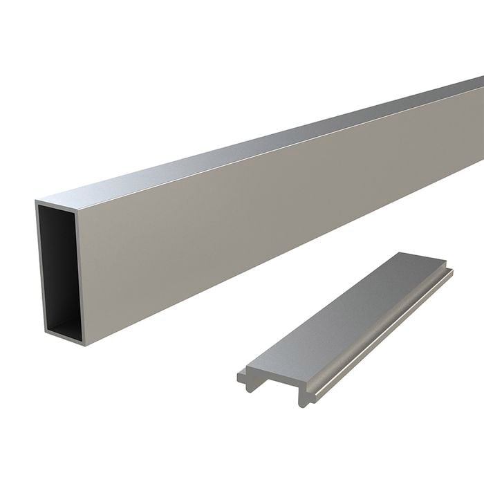 Peak 1800mm Silver Aluminium Deck Balustrade Wide Baluster And Spacer Kit