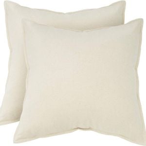 Gioia Casa Twin-pack Linen-cotton Blend European Pillowcases - Linen, 65cm × 65cm