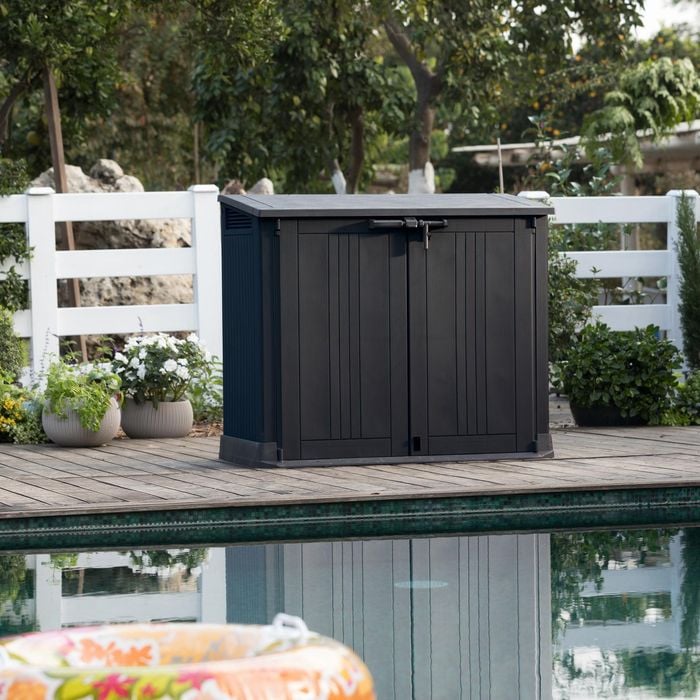 Keter 1.32 x 0.72 x 1.14m Black Store Prime Plastic Garden Shed