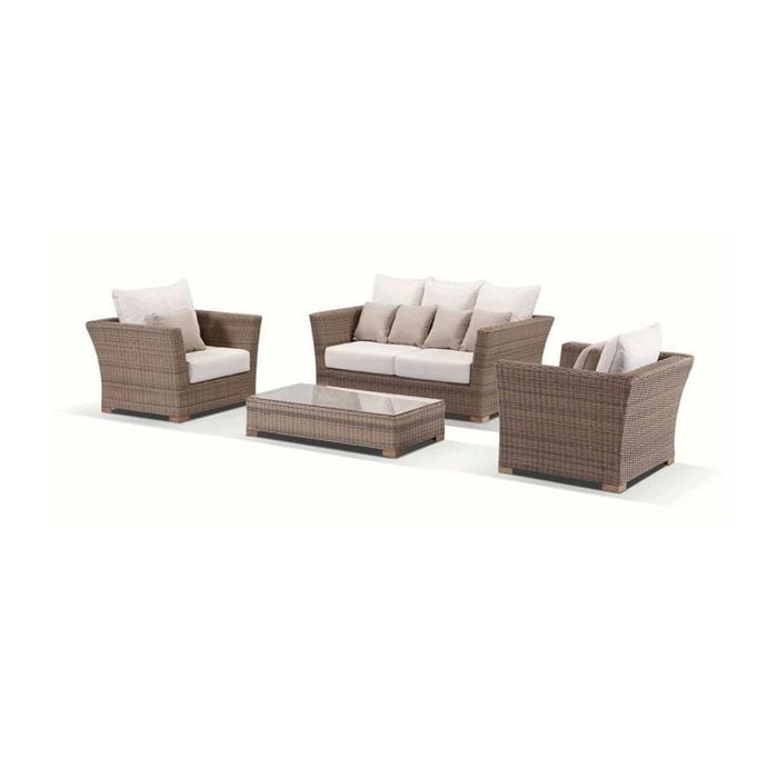 Coco 2+1+1 Seater Outdoor Wicker Lounge Set With Coffee Table