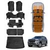 3D Floor Mats Boot Liner Set for Ford Everest 2022-Onwards Heavy Duty Kick Back Seat Protector