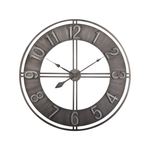 Salesbay 60cm Round Mute Wall Clock Metal Iron Vintage French Provincial Antique