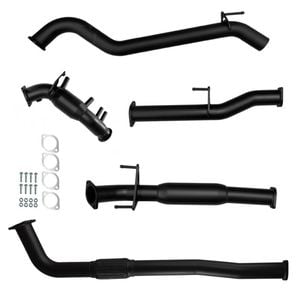 Ignite Exhausts Turbo Back For Toyota Hilux 2.8l Cat With Hotdog Black Aluminised Steel